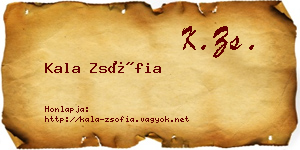 Kala Zsófia névjegykártya
