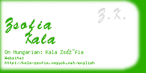 zsofia kala business card